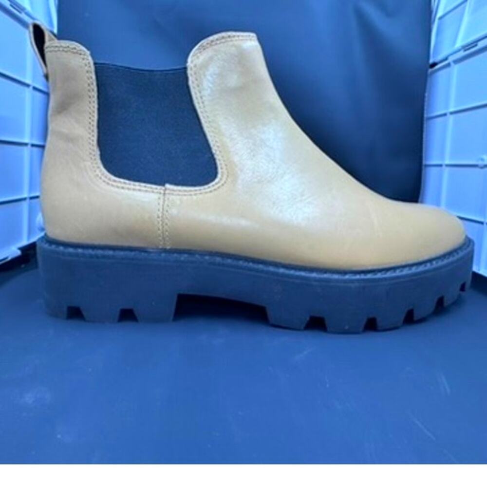 "Franco‎ Santo" Leather Gore, Balin Booty,Chunky ,Zipper, Platform,  !!!PLZ READ